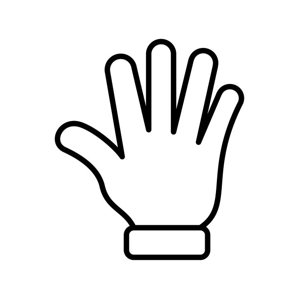 五指图标Logo设计矢量模板插图标志和符号像素完美图片下载