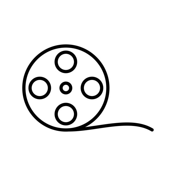 胶片卷图标标志设计矢量模板插图标志和符号像素完美图片下载