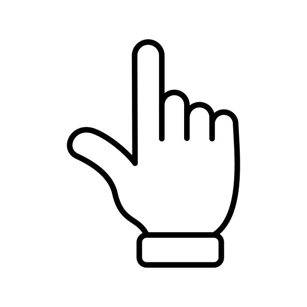 点击器，点击器手势图标Logo设计矢量模板插图标志和符号像素完美图片下载