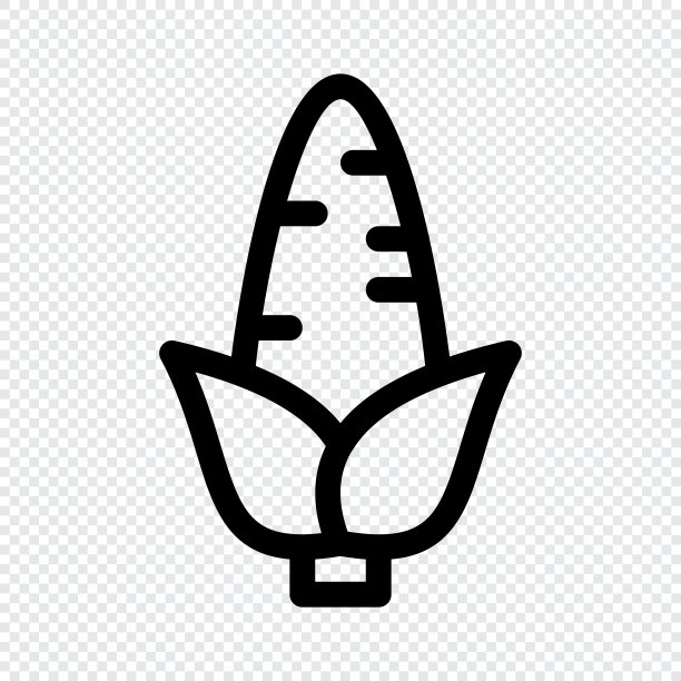 玉米图标。轮廓玉米矢量图标的网页设计孤立的背景。矢量图图片下载