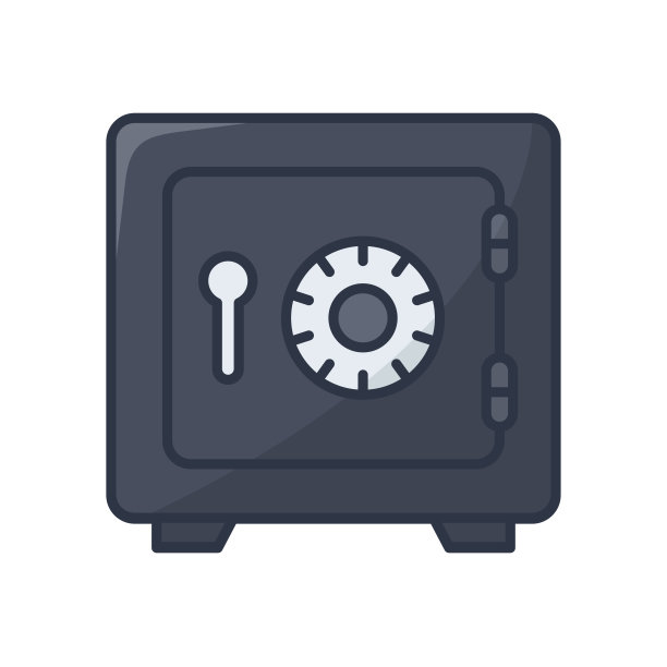 安全图标矢量设计模板在白色背景图片下载