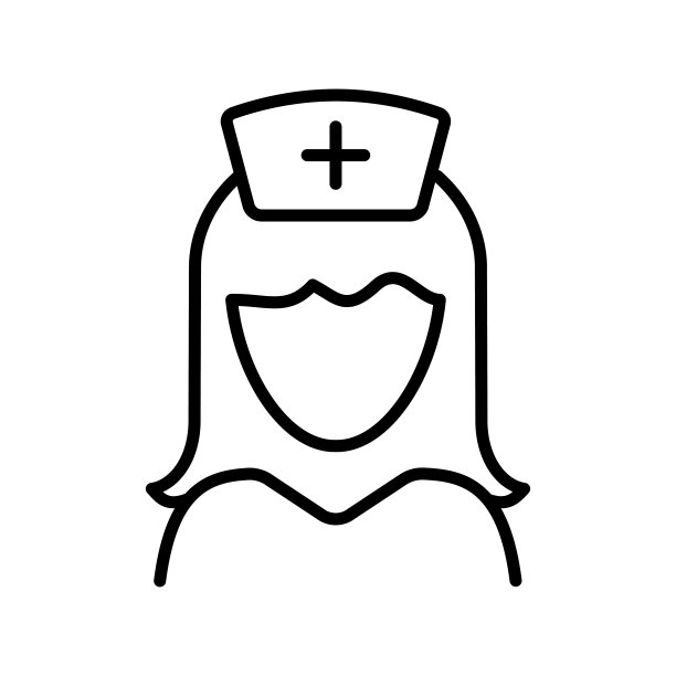 护士图标标志设计矢量模板插图标志和符号像素完美图片下载
