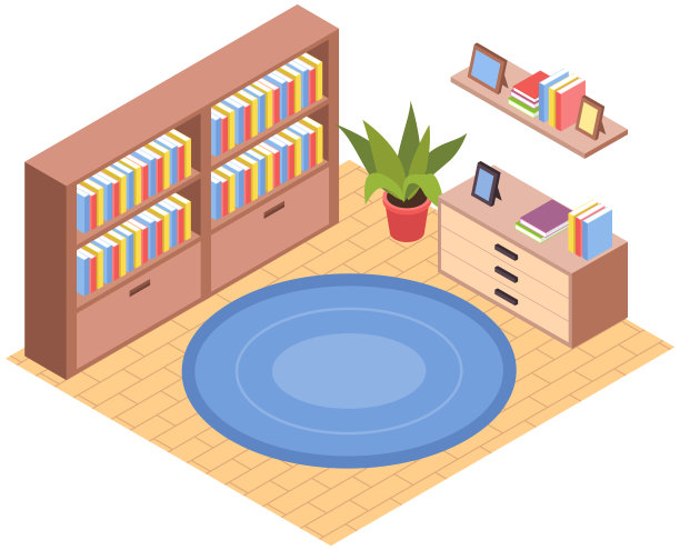 客厅设计布局。室内家具的布置和公寓房间家具元素的设计图片下载