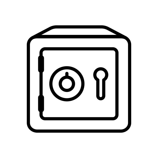 安全图标矢量设计模板在白色背景图片下载