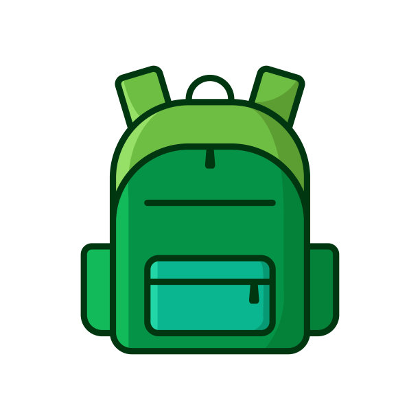 书包图标矢量设计模板在白色背景图片下载