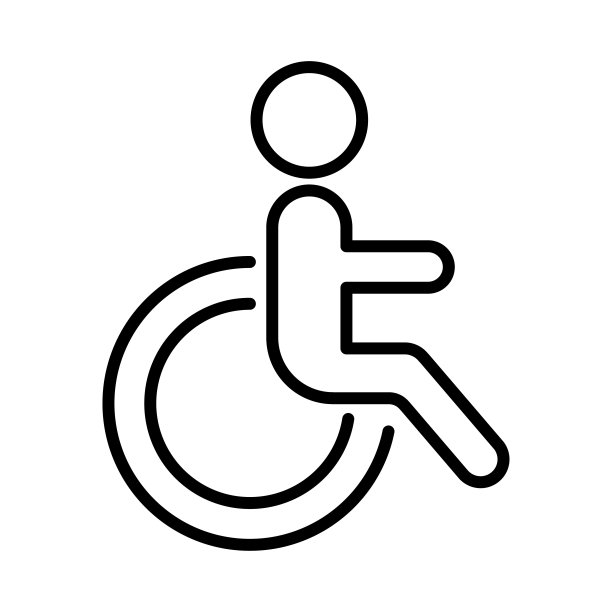 残疾图标标志设计矢量模板插图标志和符号像素完美图片下载
