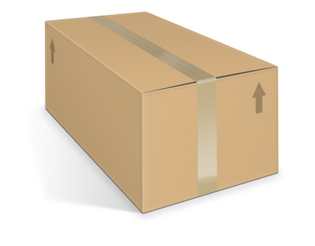 航运盒空白模板演示布局和设计。图片下载