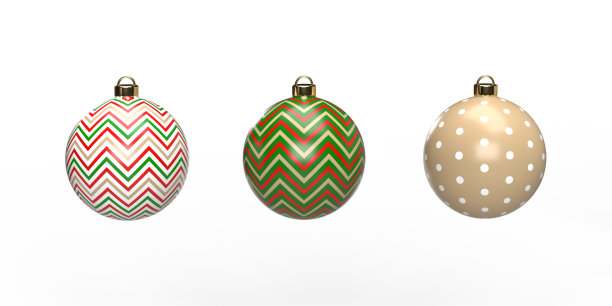 几何形状的圣诞球图片下载