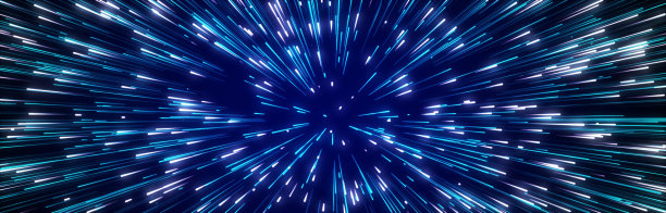 抽象数据流空间。光线。爆炸的效果。科幻电影壁纸。3 d渲染。图片下载