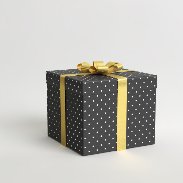 3d插图的礼品盒圣诞节孤立的白色背景图片下载