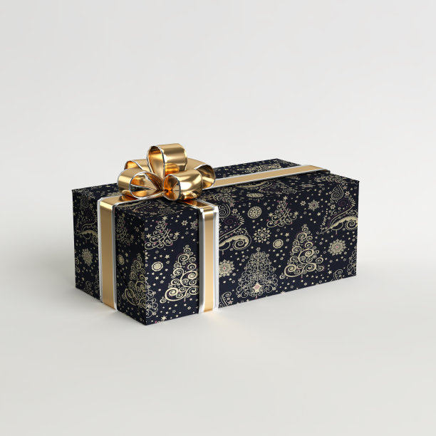 3d插图的礼品盒圣诞节孤立的白色背景图片下载