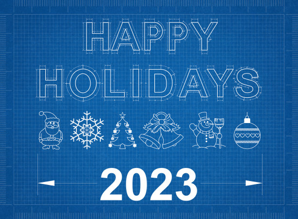 2023年假期快乐蓝图图片下载