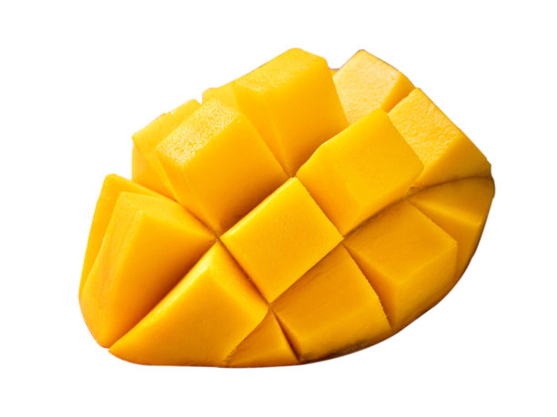 美丽美味的芒果孤立在白色的桌子背景。图片下载