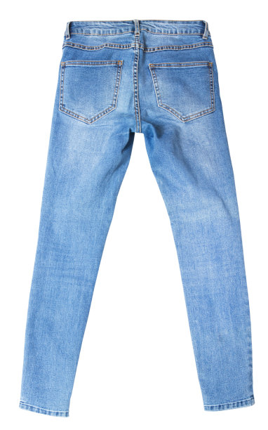 牛仔孤立在白色背景，牛仔裤孤立在白色复制空间模拟图片下载