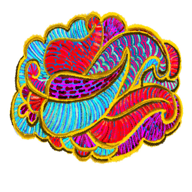 多色佩斯利印花图片下载