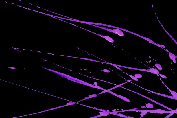 粉色-紫色彩色荧光飞溅和条纹在黑色背景，艺术抽象纹理，抽象颜色，抽象纹理图片下载