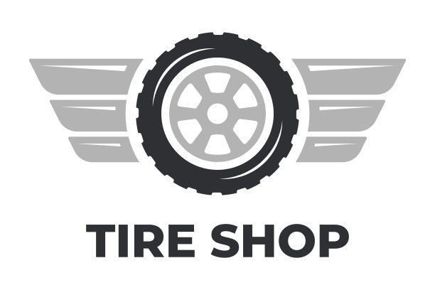 轮胎店标签。图片下载