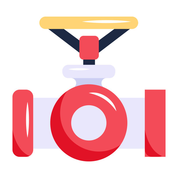 一个时髦的扁平阀门图标图片下载