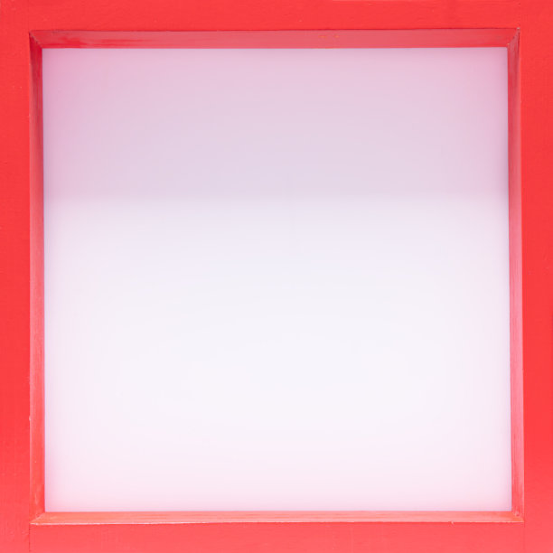 白色背景的木制红色框架图片下载