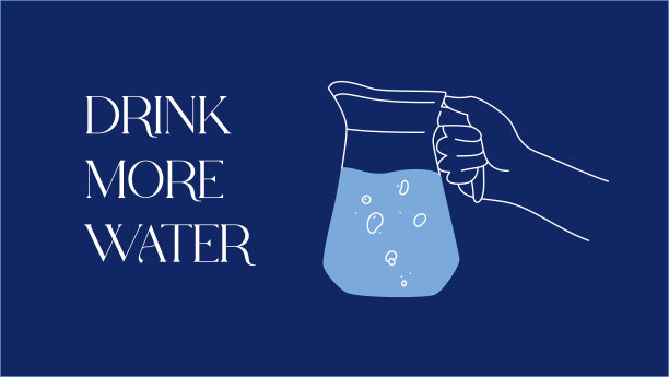 多喝水横幅模板图片下载
