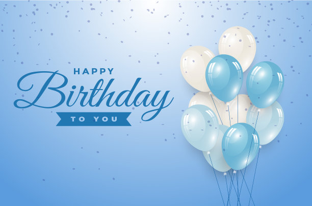 生日气球矢量背景设计。生日快乐短信用气球和五彩纸屑装饰元素为生日庆祝贺卡设计。图片下载