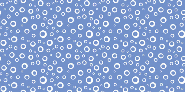 抽象点状气泡图案边界背景。有趣的无缝重复设计横幅手绘不规则点在蓝色。图片下载