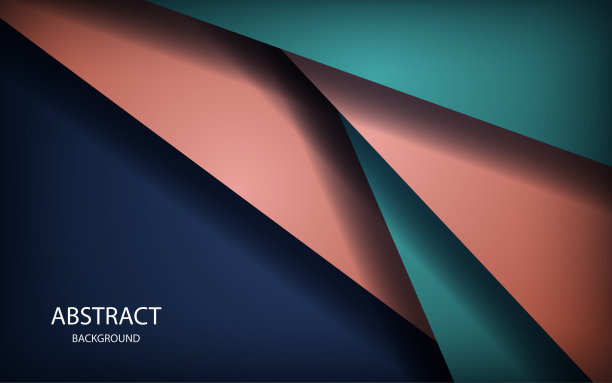 抽象绿色、棕色、蓝色重叠在黑色空白空间上，用文字设计现代奢华未来科技背景矢量插画。图片下载