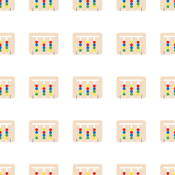 儿童木制玩具游戏。婴儿无缝图案与蒙台梭利主题。学龄前儿童益智玩具。早期儿童发展的蒙台梭利系统。图片下载