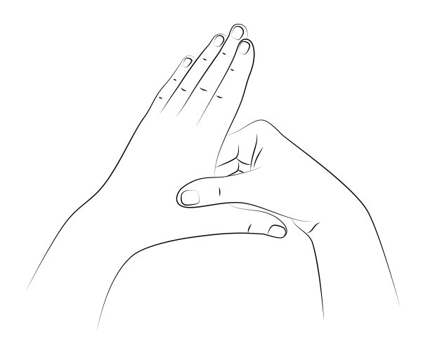 手掌自我按摩，特写。人类按手掌上的特殊穴位来缓解头痛和其他疼痛。健康和健康穴位按摩手法。替代医学,反射学图片下载