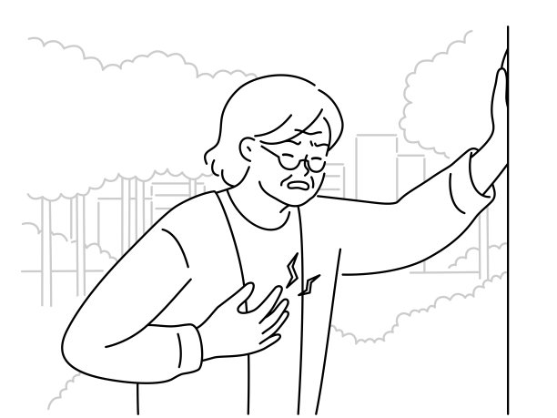 不健康的老年妇女常患心脏病图片下载