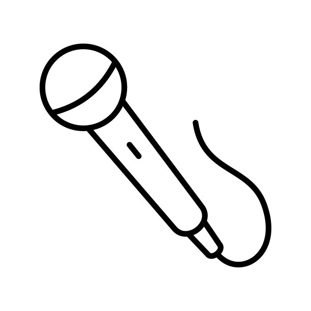 麦克风，唱歌，卡拉ok图标标志设计矢量模板插画标志和符号像素完美图片下载