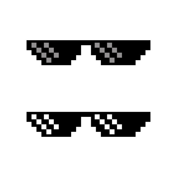 有趣的像素化太阳镜图片下载