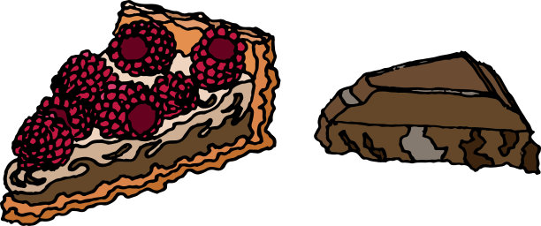 白色背景上覆盆子派和巧克力的插图。甜馅饼，馅饼和配料，糖果，浆果，准备使用，eps。为你设计图片下载