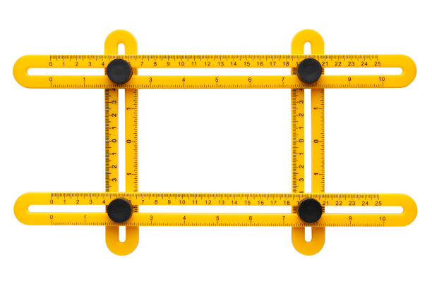 黄色塑料四角尺图片下载