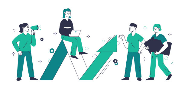 公司成长战略概念领导和图片下载