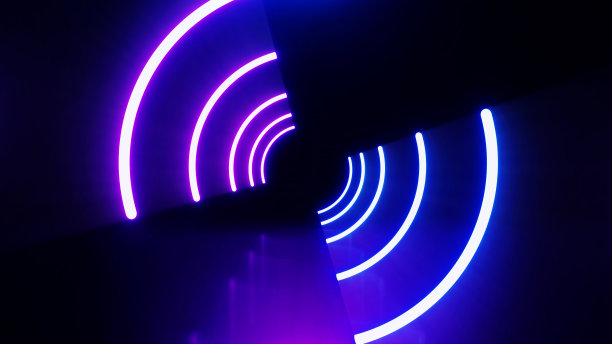 激光霓虹明亮的背景。设计用于横幅广告的技术。图片下载