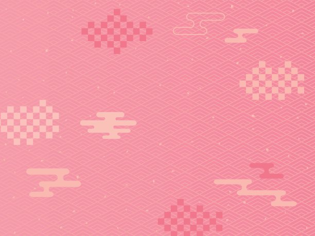 日本新年假期的粉色云的背景材料。图片下载