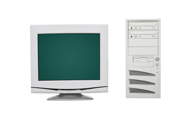 带显示器的老式电脑桌面图片下载