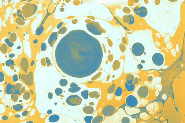 带有充满活力的圆形污迹的抽象油画图片下载