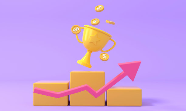 3d渲染奖金奖杯概念插画图片下载