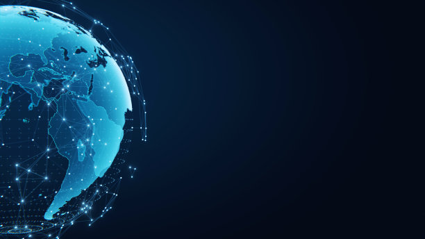 全球化和沟通的概念。地球和夜光。三维渲染图片下载