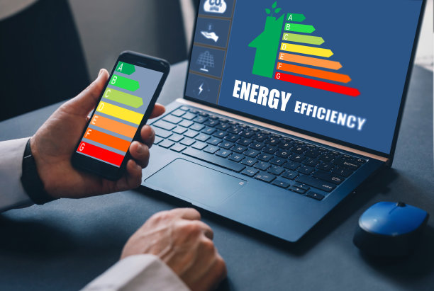 可持续发展与生态住宅。生态住宅，低能耗，装修保温。效率能源评级的概念。图片下载