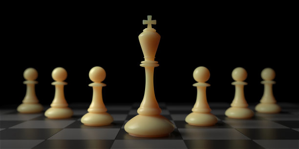 国际象棋王。领导者成功的概念。商业领袖的概念图片下载