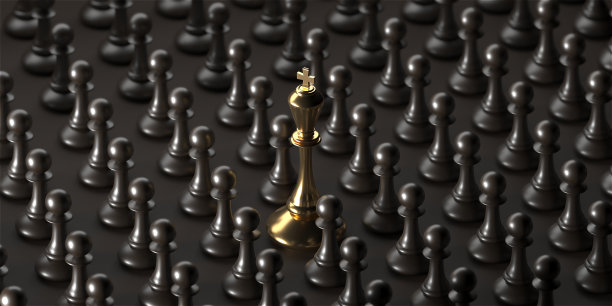 国际象棋王。领导者成功的概念。商业领袖的概念图片下载