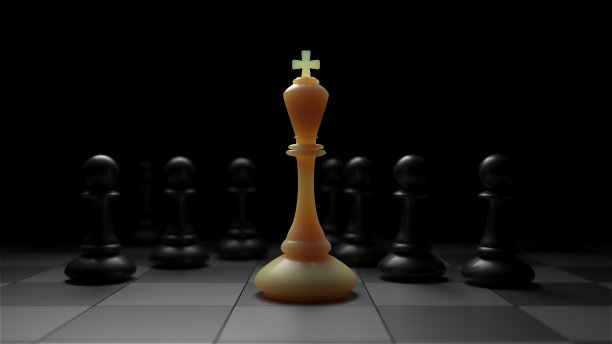 国际象棋王。领导者成功的概念。商业领袖的概念图片下载