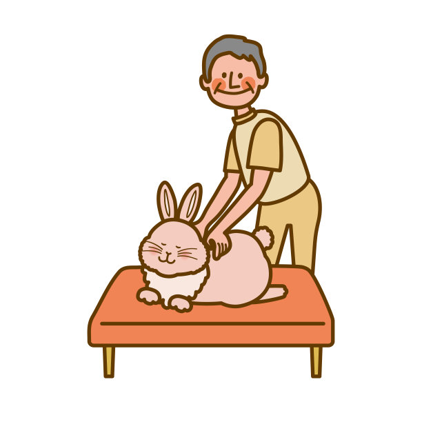 兔子和整骨师的剪辑艺术图片下载