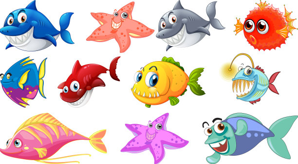 海洋动物漫画合集图片下载