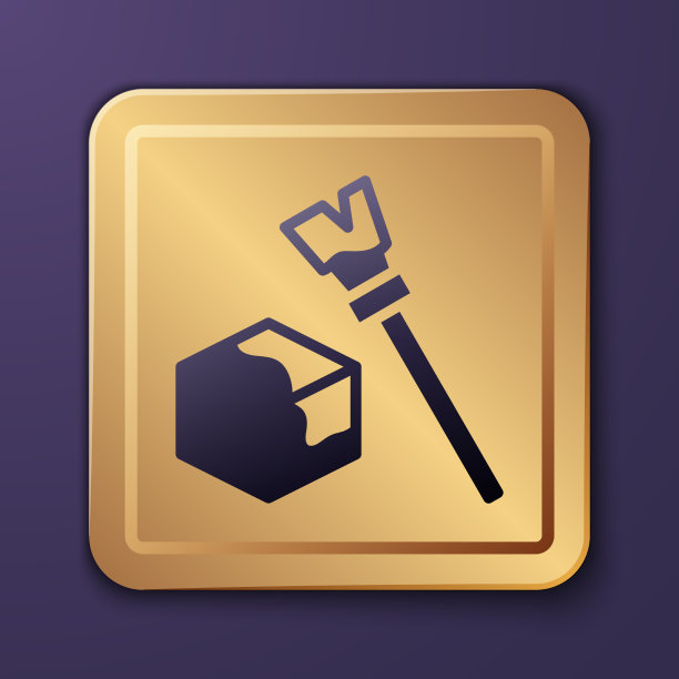 紫色等距立方体图标隔离在紫色上图片下载