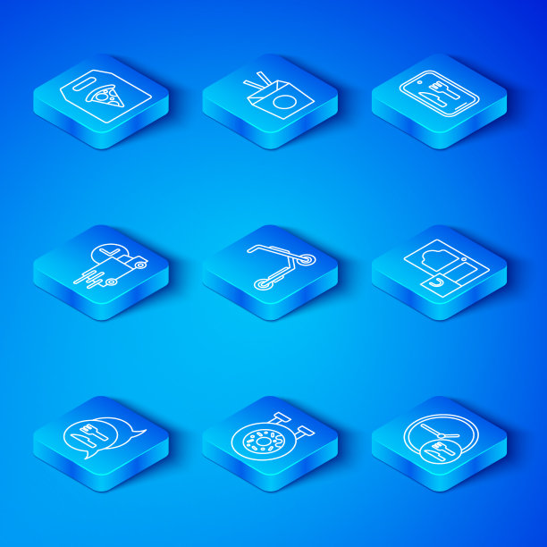 设定线咖啡馆和餐厅位置滑板车图片下载