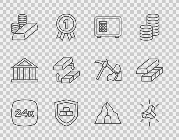 设置线金条24k块安全与盾图片下载